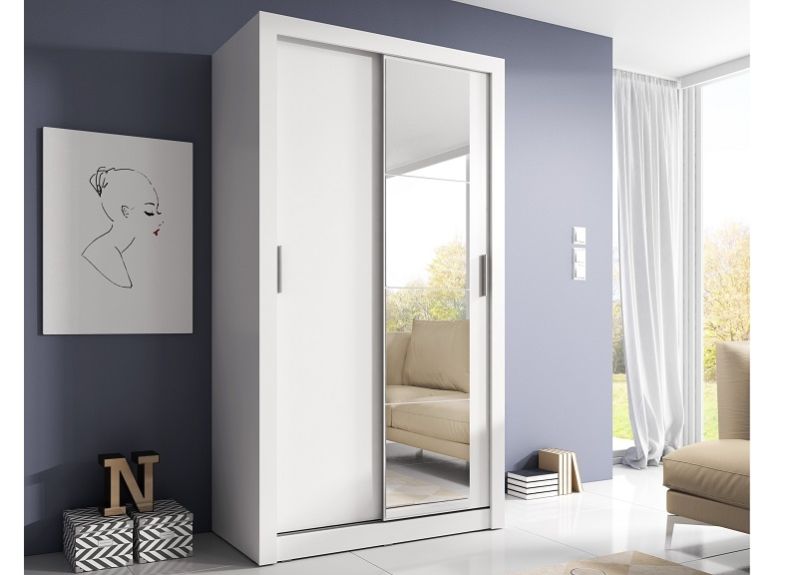 Denmark 1.2 m Mirror Door Sliderobes
