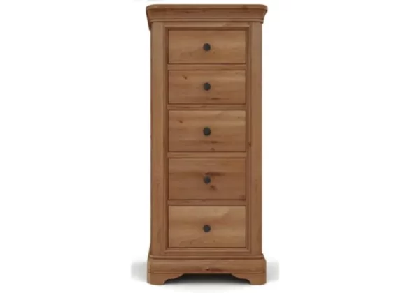 Carmen Oak Five Drawer Tall Chest