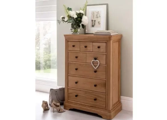 Carmen Oak Eight Drawer Tall Chest