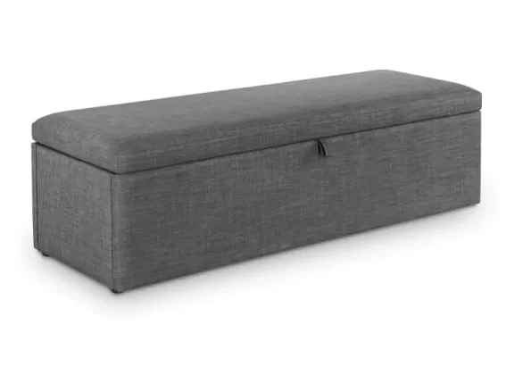 Sorrento Slate Grey Linen Blanket Box